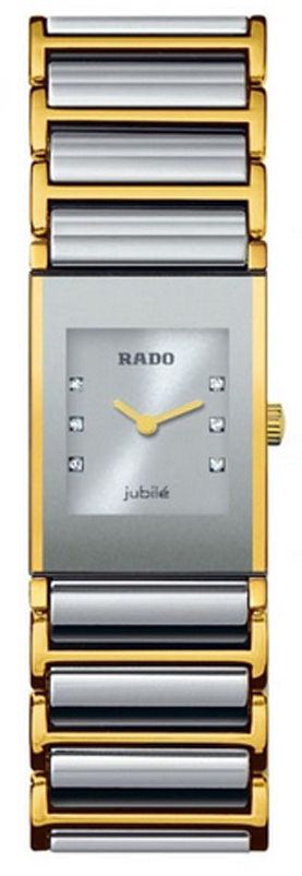 Rado Integral Watches Ladies Silver Dial Set with Diamonds Battery Operated Quartz R20750702 Watch