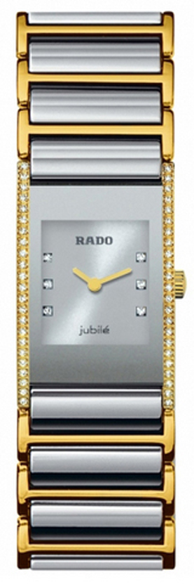 Rado Integral Watches Ladies Silver Dial Set with Diamonds Battery Operated Quartz R20795702 Watch