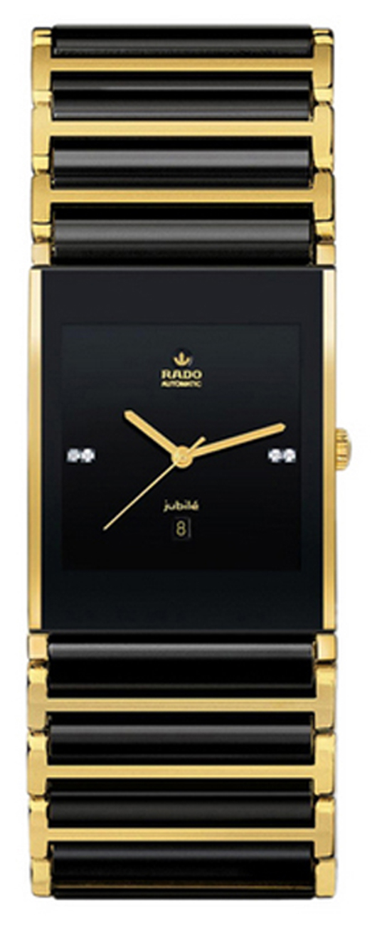 Rado Integral Watches  Black Dial Set with Diamonds Self winding Automatic R20847702 Watch