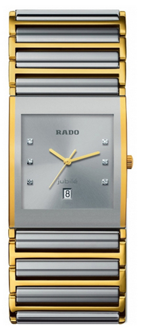 Rado Integral Watches Mens Silver Dial Set with Diamonds Battery Operated Quartz R20860702 Watch
