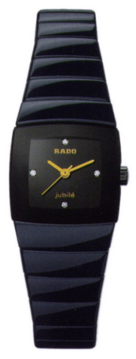 Rado Sintra Jubile Watches Ladies Black Dial Set with Diamonds Battery Operated Quartz R13726712 Watch
