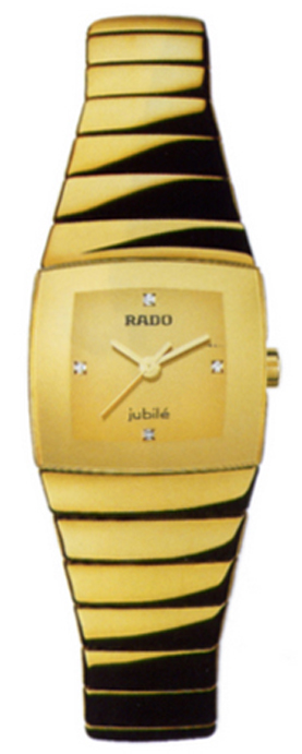 Rado Sintra Jubile Watches Ladies Gold Dial Set with Diamonds Battery Operated Quartz R13776702 Watch