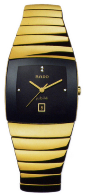 Rado Sintra Jubile Watches UNISEX Black Dial Set with Diamonds Battery Operated Quartz R13842712 Watch