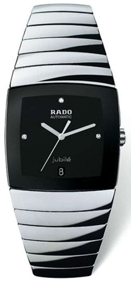 Rado Sintra Jubile Watches Mens Black Dial Set with Diamonds Self winding Automatic R13875712 Watch