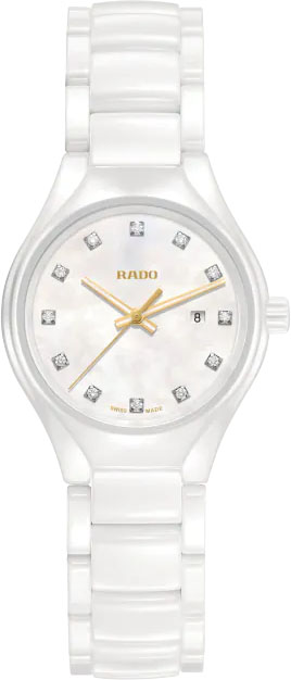 Rado True Watches Ladies Pearl White Battery Operated Quartz R27061902 Watch