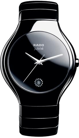 Rado True Watches Mens Black Battery Operated Quartz R27653722 Watch
