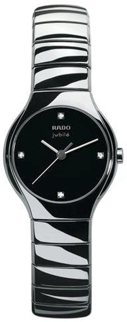 Rado True Watches Ladies Black Dial Set with Diamonds Battery Operated Quartz R27656742 Watch