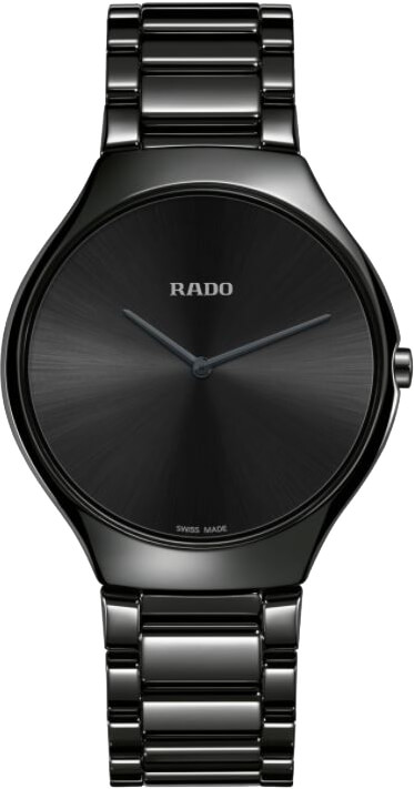 Rado True Watches Mens Black Battery Operated Quartz R27741182 Watch