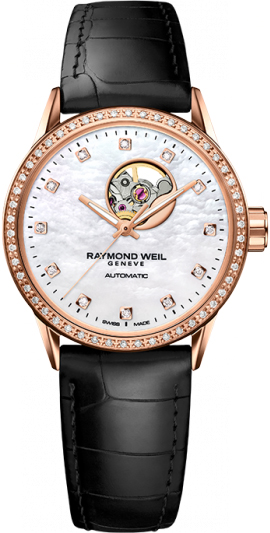 Raymond Weil Freelancer Watches Ladies Pearl White Self winding Automatic 2410-C5S-97085 Watch