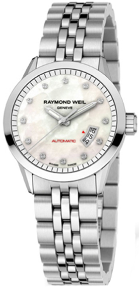 Raymond Weil Freelancer Watches Ladies Pearl White Self winding Automatic 2430-ST-97081 Watch