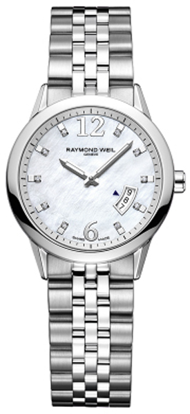 Raymond Weil Freelancer Watches Ladies Pearl White Battery Operated Quartz 5670-ST-05985 Watch