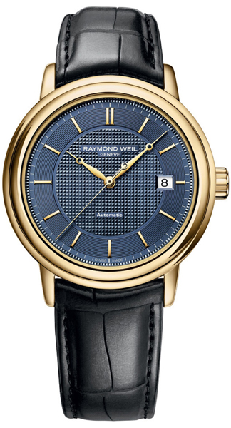 Raymond Weil Maestro Watches Mens Blue Self winding Automatic 2837-PC-50001 Watch