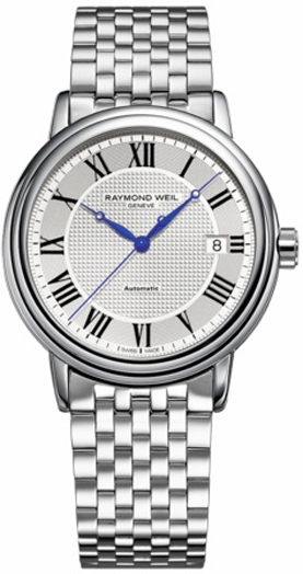 Raymond Weil Maestro Watches Mens Silver Self winding Automatic 2837-ST-00659 Watch