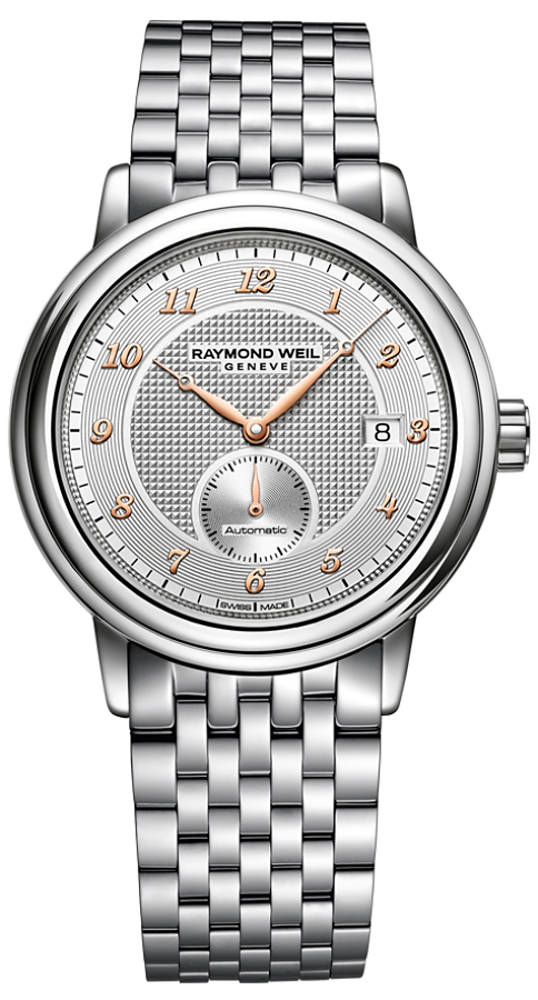 Raymond Weil Maestro Watches Mens Silver Self winding Automatic 2838-S5-05658 Watch