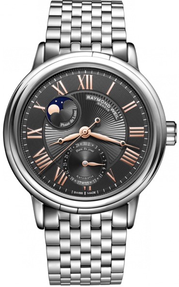Raymond Weil Maestro Watches Mens Grey Self winding Automatic 2839-ST5-00609 Watch