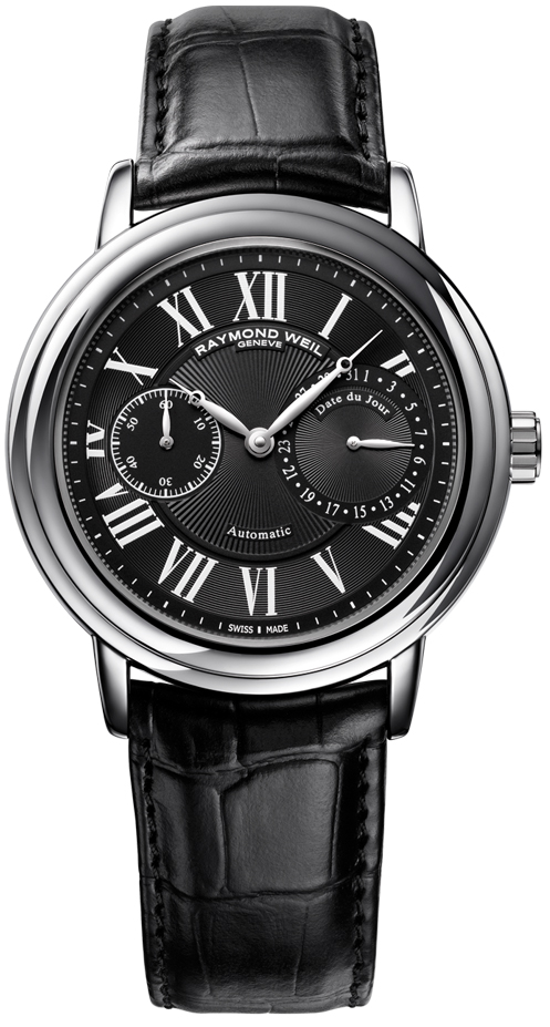 Raymond Weil Maestro Watches Mens Guilloche Black Self winding Automatic 2846-STC-00209 Watch