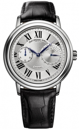 Raymond Weil Maestro Watches Mens Guilloche Silver Self winding Automatic 2846-STC-00659 Watch