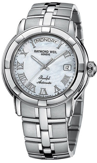 Raymond Weil Parsifal Watches Mens Pearl White Self winding Automatic 2844-ST-00908 Watch