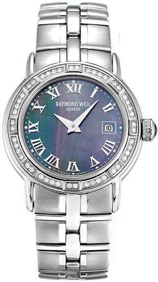 Raymond Weil Parsifal Watches Ladies Black Mother of Pearl Battery Operated Quartz 9441-STS-00278 Watch
