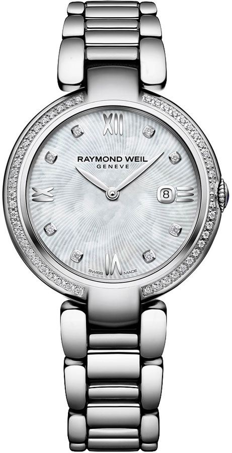 Raymond Weil Shine Watches Ladies White Mother of Pearl Battery Operated Quartz 1600-STS-00995 Watch