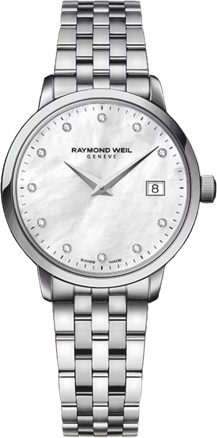 Raymond Weil Toccata Watches Ladies White Mother of Pearl Battery Operated Quartz 5988-ST-97081 Watch