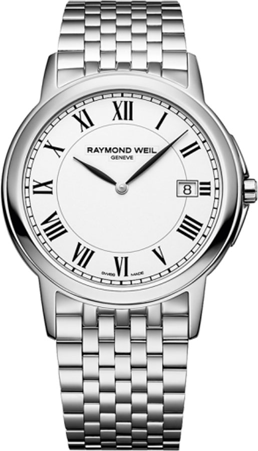 Raymond Weil Tradition Watches Mens Silver Battery Operated Quartz 5466-ST-00300 Watch