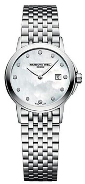 Raymond Weil Tradition Watches Ladies Mother of Pearl White Battery Operated Quartz 5966-ST-97001 Watch