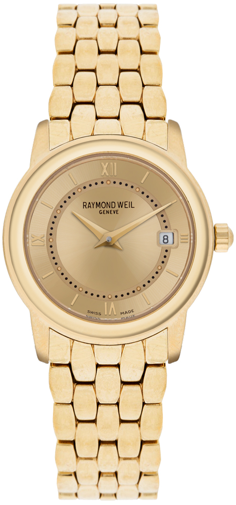 Raymond Weil Tradition Watches Ladies Gold Battery Operated Quartz 5398-P-00107 Watch
