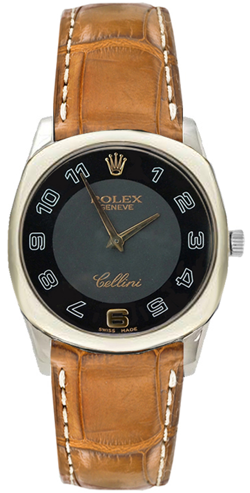 Rolex Cellini Watches  Black  4233-9-BLACK-GOLD Watch