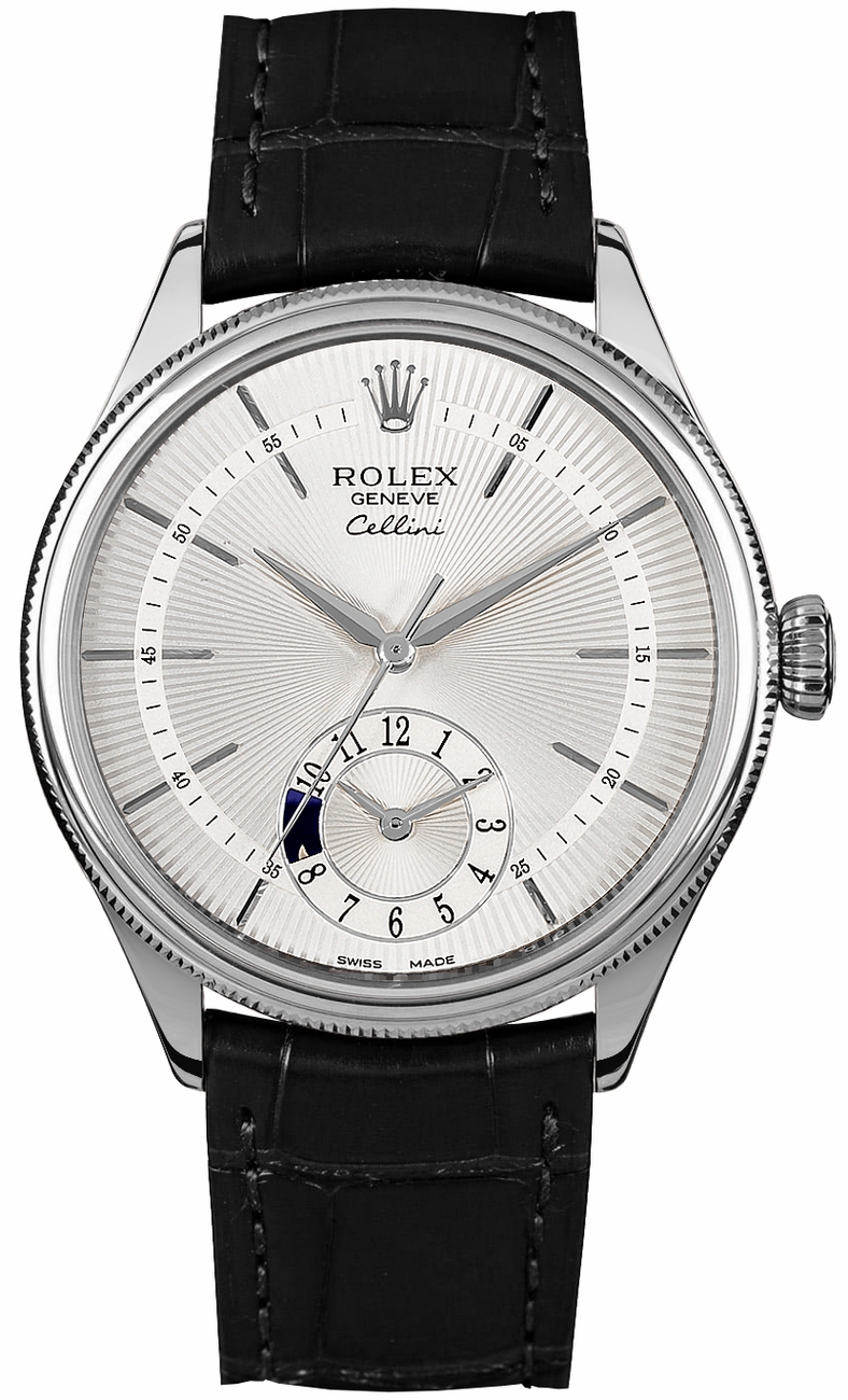 Rolex Cellini Watches Mens Silver Guilloche Self winding Automatic 50529-SLV Watch