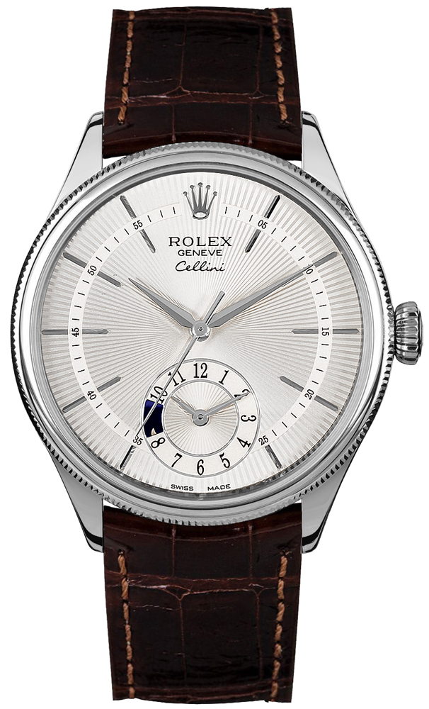 Rolex Cellini Watches Mens Silver Guilloche Self winding Automatic 50529-SLVB Watch