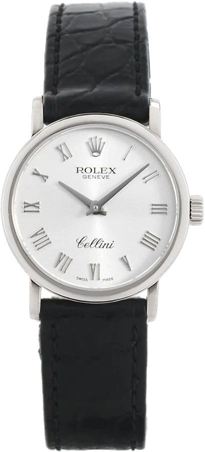 Rolex Cellini Watches Ladies Silver Battery Operated Quartz 6110-9 Watch
