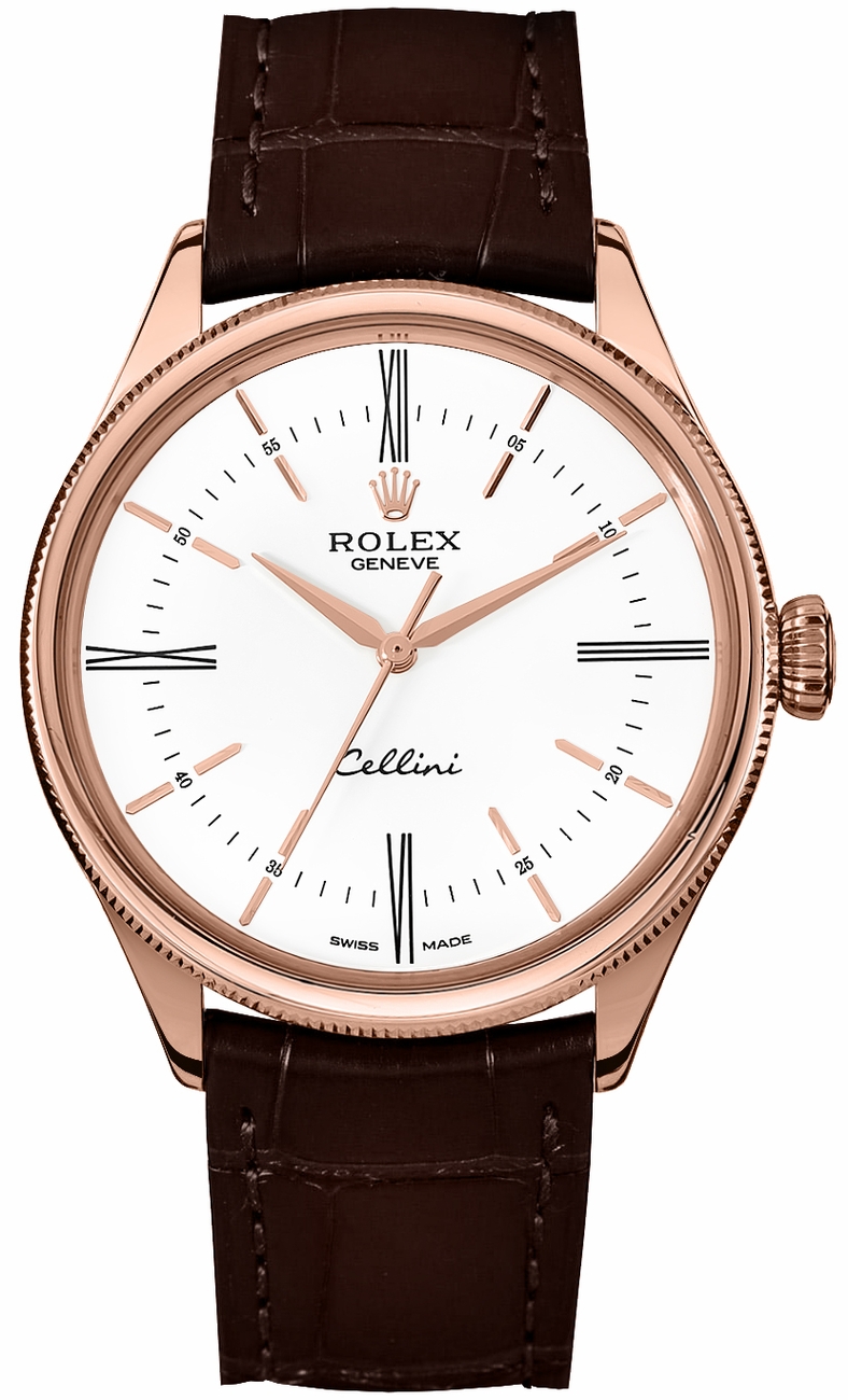 Rolex Cellini Watches Mens White Self Winding Automatic 50505-0020 Watch