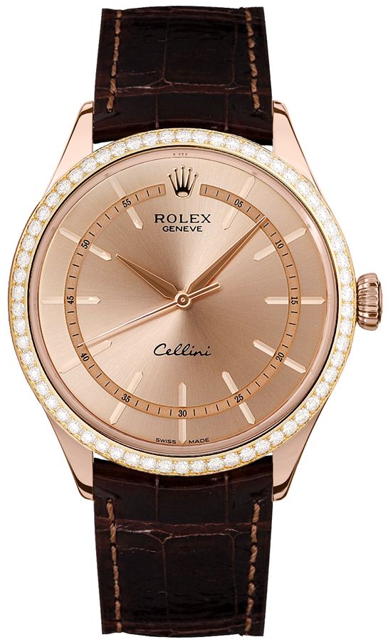 Rolex Cellini Watches Mens Pink Self winding Automatic 50705RBR-0010 Watch