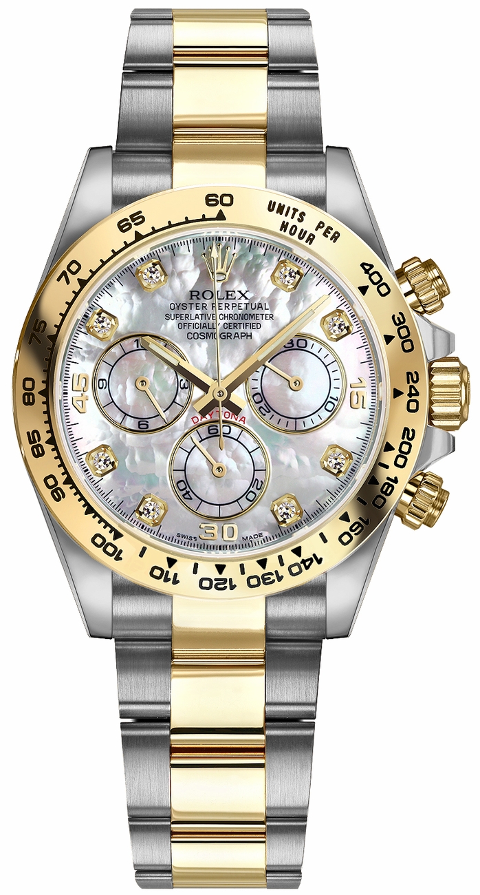 Rolex Cosmograph Daytona Watches Mens White Mother of Pearl Self winding Automatic 116503-0007 Watch