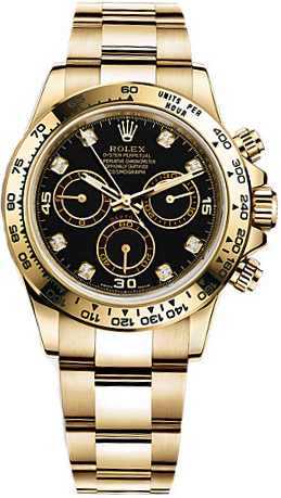 Rolex Cosmograph Daytona Watches Mens Black Self winding Automatic 116508-0008 Watch