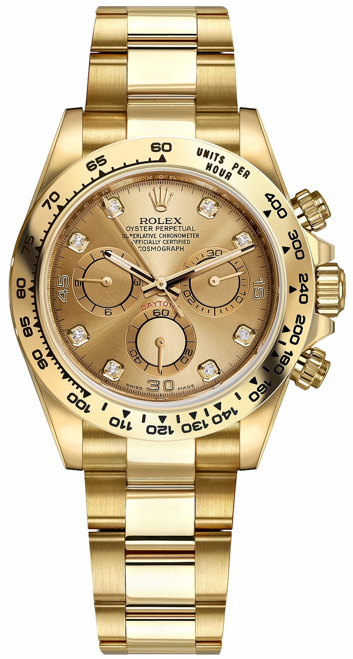 Rolex Cosmograph Daytona Watches Mens Champagne Self winding Automatic 116508-0006 Watch