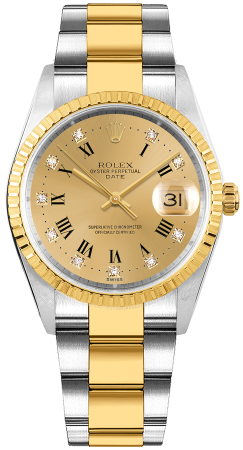 Rolex Oyster Perpetual Watches Mens Champagne Self winding Automatic 15223-CHPDRO Watch