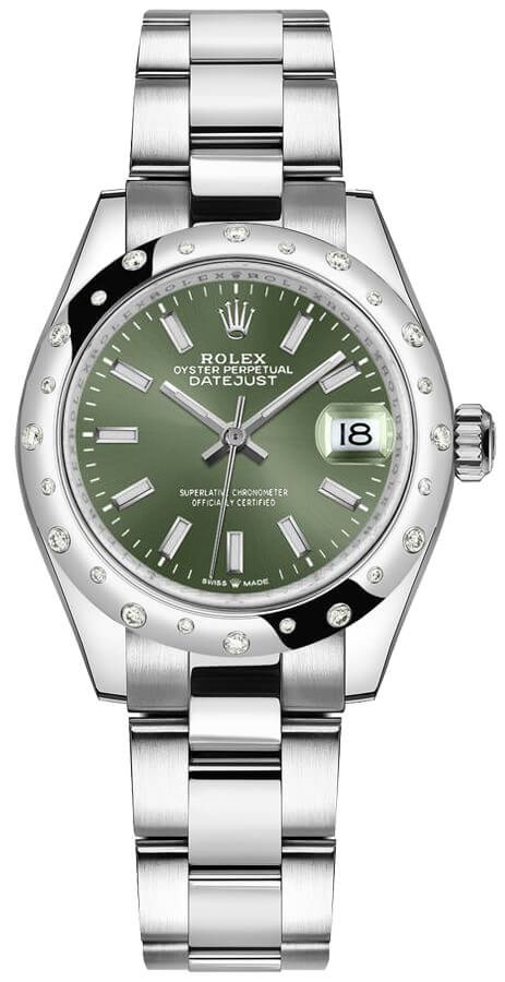 Rolex Datejust Watches Ladies Green Self Winding Automatic 278344RBR-0019 Watch