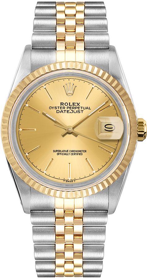 Rolex Datejust Watches Unisex Champagne Self winding Automatic 16013-CHPSJ Watch