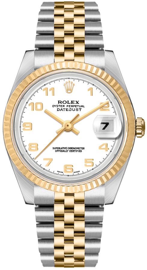 Rolex Datejust Watches Unisex White Self winding Automatic 16233-WHTAJ Watch