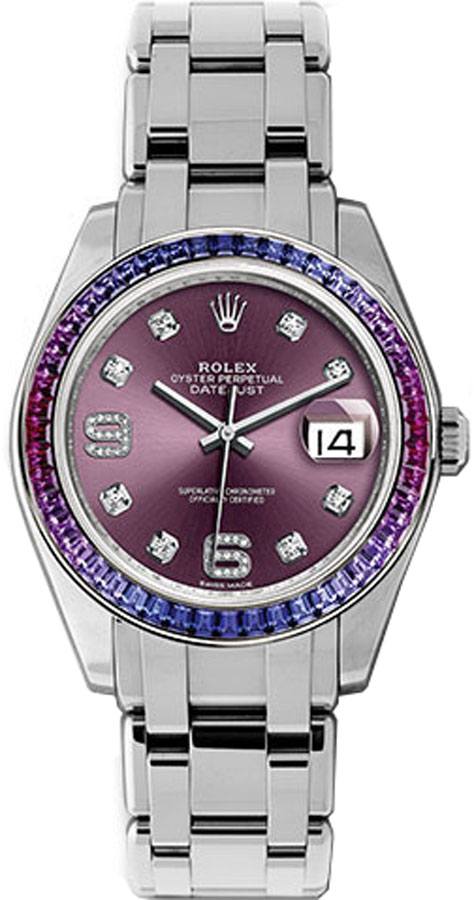 Rolex Pearlmaster Watches  Grape Red Self winding Automatic Chronometer 86349-SAFUBL Watch