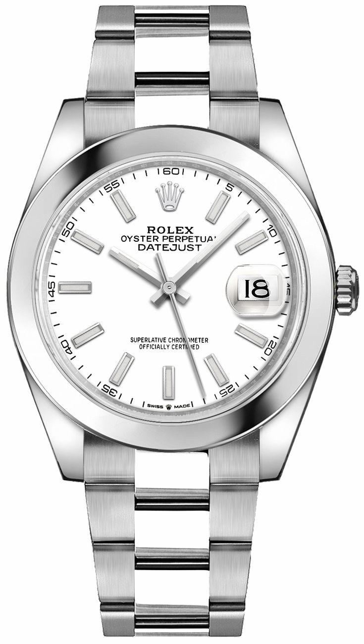 Rolex Datejust Watches Mens White Self winding Automatic 126300-0005 Watch