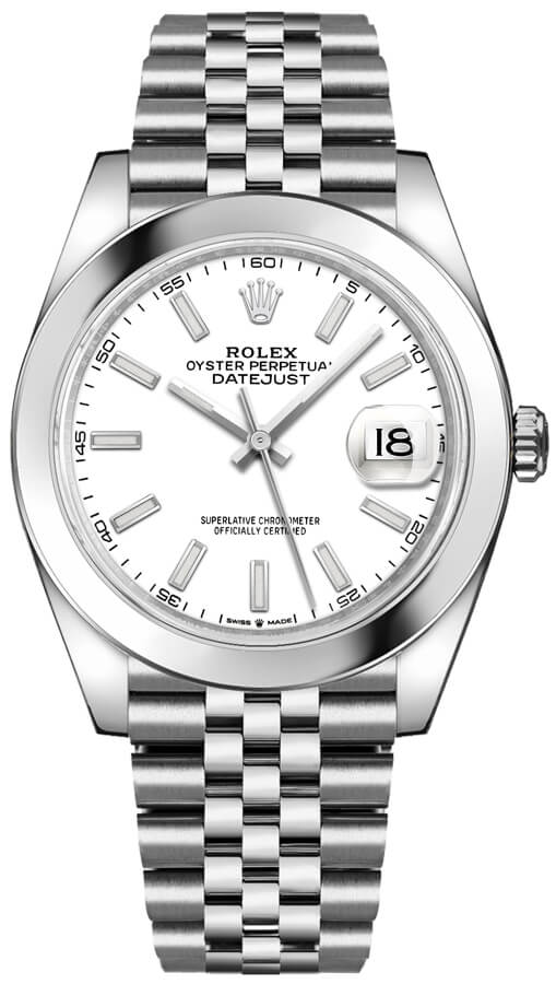 Rolex Datejust Watches Mens White Self winding Automatic 126300-0006 Watch