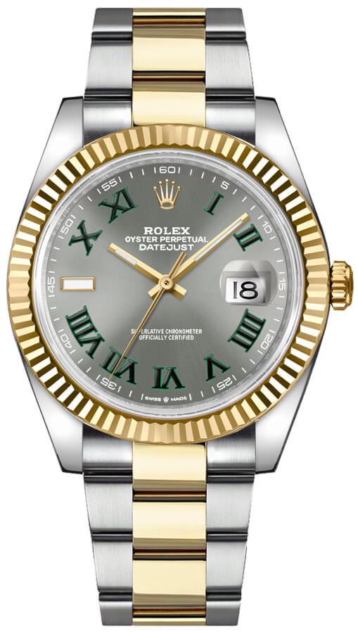 Rolex Datejust Watches Mens Slate Grey Wimbledon Self winding Automatic 126333-0019 Watch