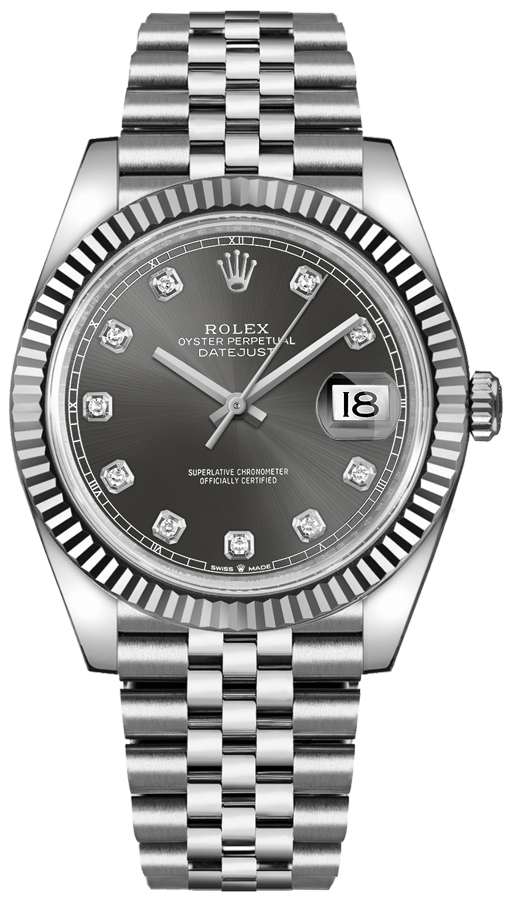 Rolex Datejust Watches Mens Dark Rhodium Grey Self winding Automatic 126334-0006 Watch