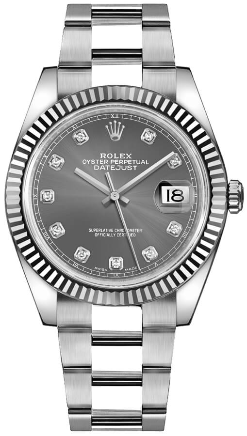 Rolex Datejust Watches Mens Grey Self winding Automatic 126334-0005 Watch