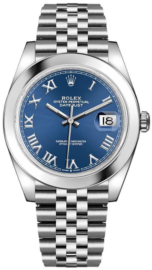 Rolex Datejust Watches Mens Blue Self winding Automatic 126300-0018 Watch
