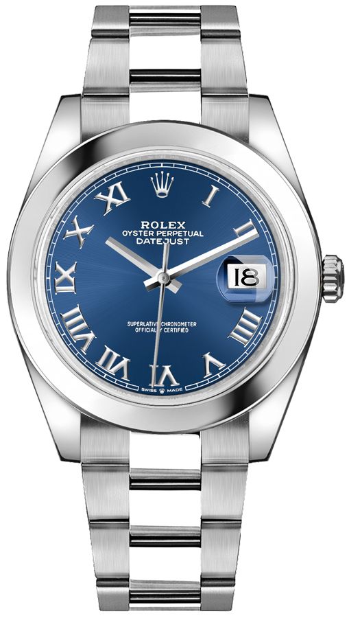 Rolex Datejust Watches Mens Blue Self winding Automatic 126300-0017 Watch