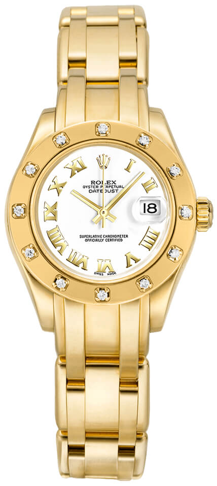 Rolex Pearlmaster Watches Ladies White Self winding Automatic 80318-0054 Watch